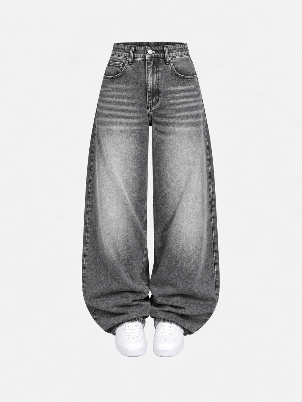 Faded Grey Vintage Baggy Jeans