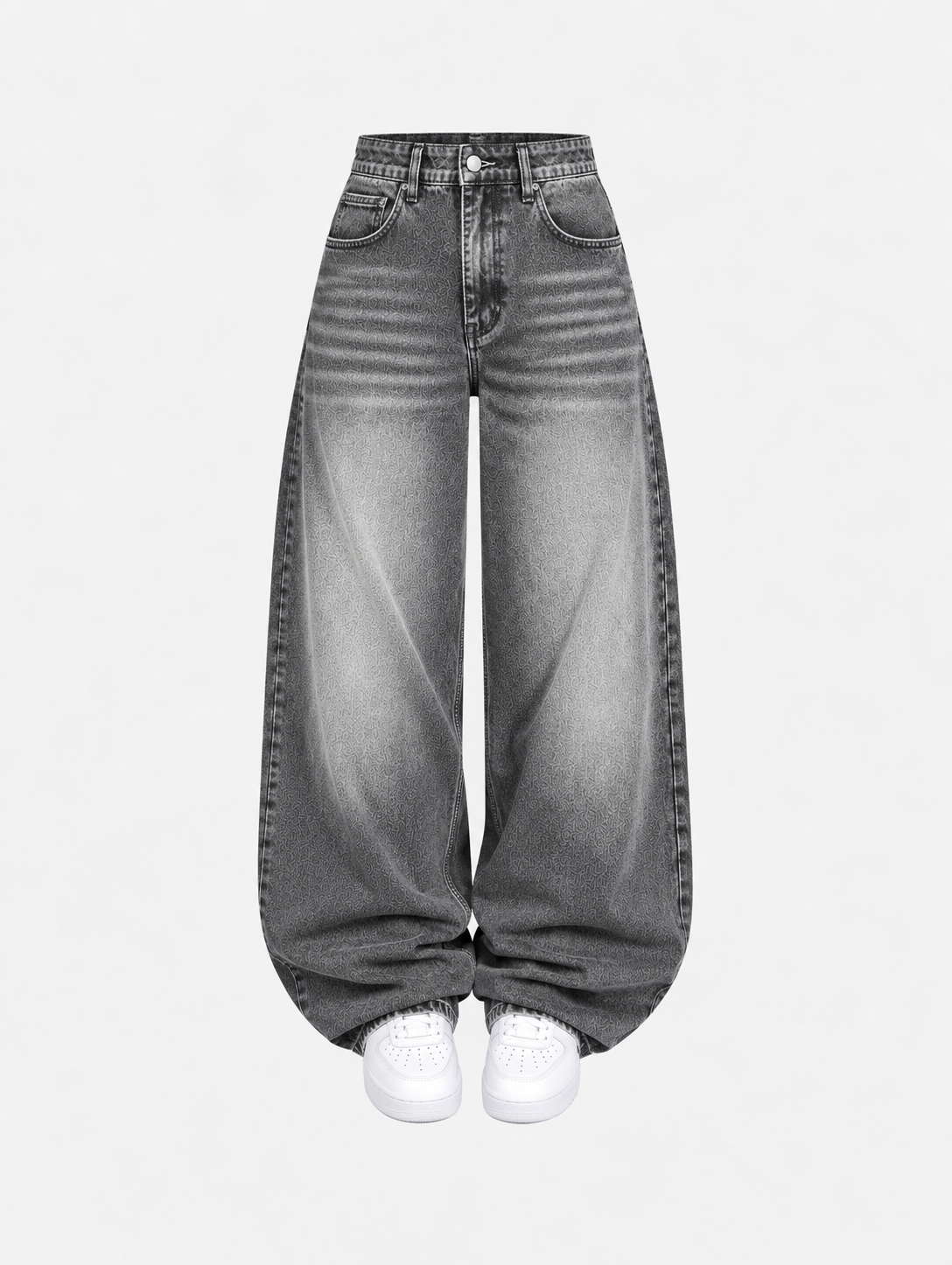 Faded Grey Vintage Baggy Jeans