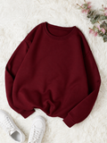Burgundy Basic Winter Sweatshirt