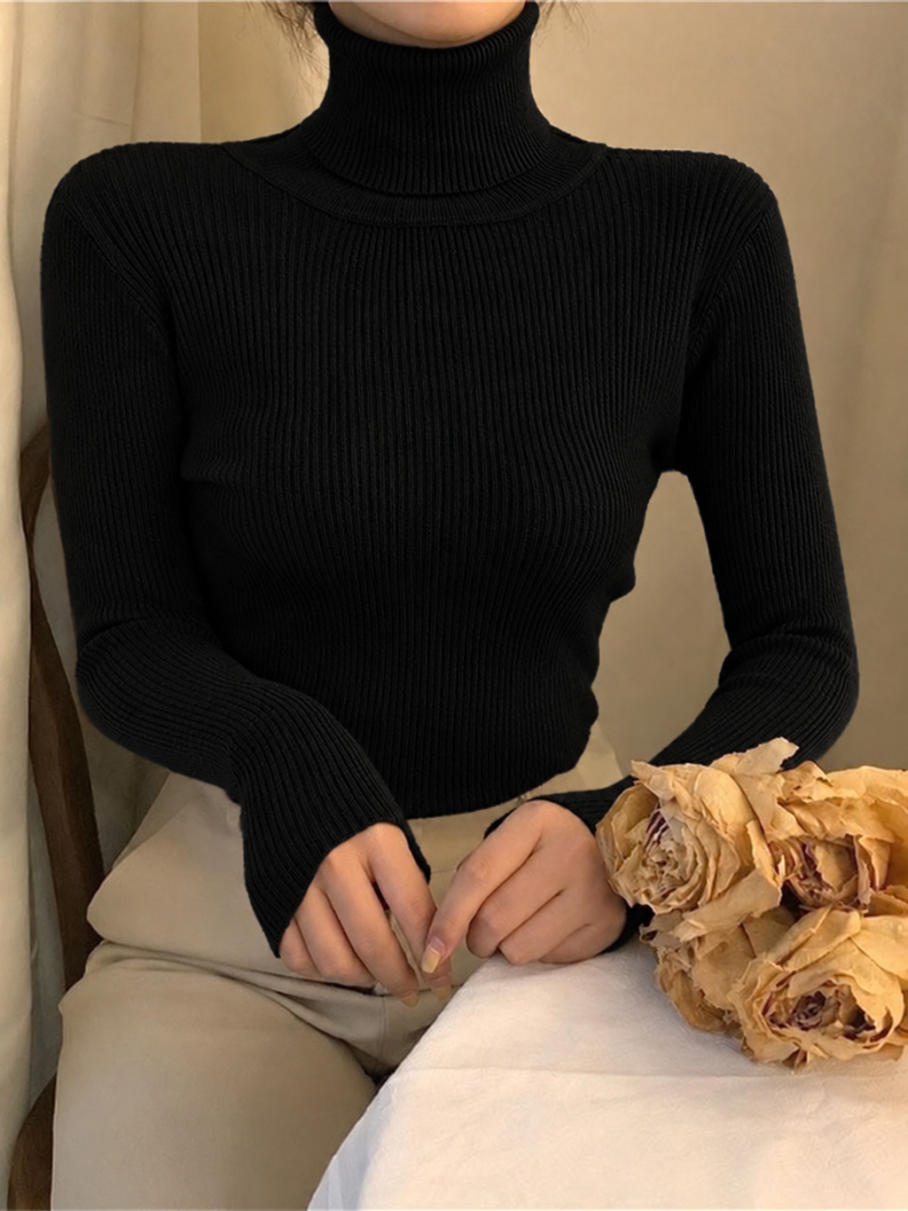 Black Women's turtleneck