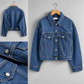 Mid Blue Crop Denim Jacket