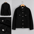 Black Full Length Denim Jacket