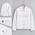 White Full Length Denim Jacket