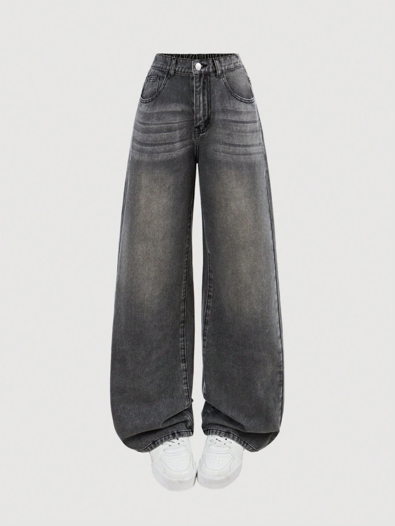 Faded Grey Vintage Baggy Jeans