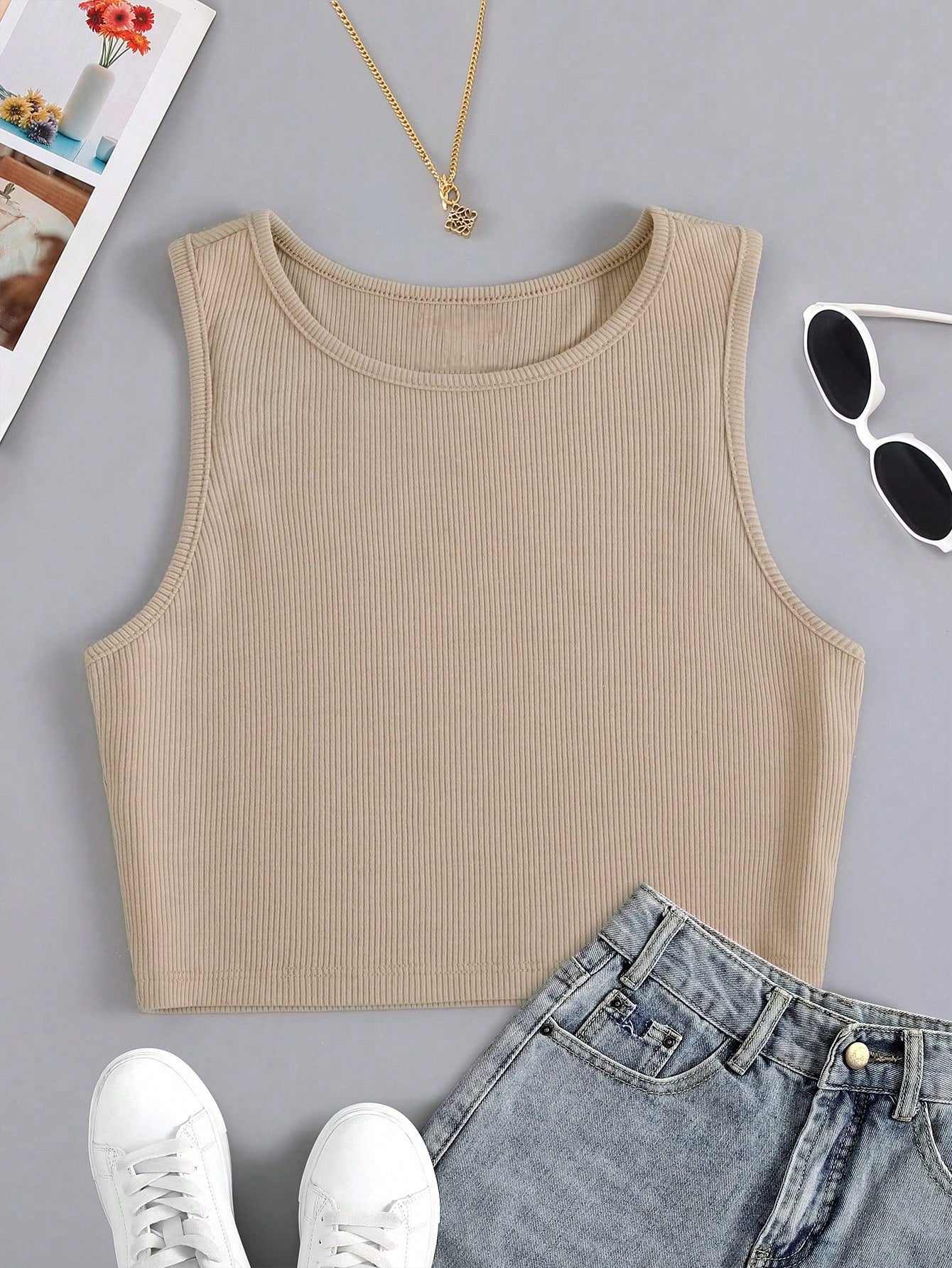 Beige Tank Top