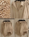 Beige Button Down Shirt