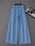 Ice-Blue Wide Leg Jeans