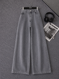 Charcoal Grey Wide Leg Jeans