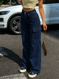 Dark-Blue Cargo Jeans