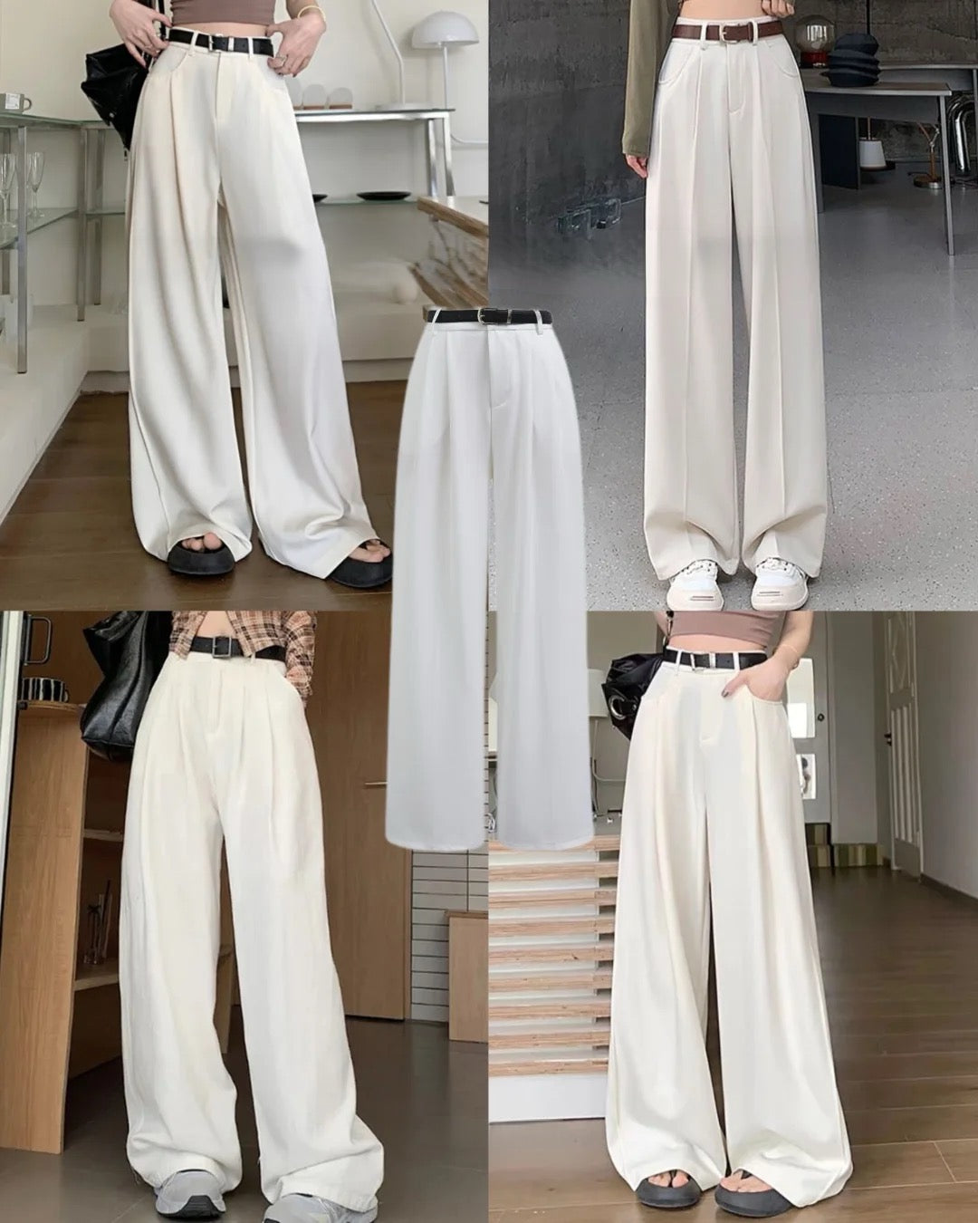 White Formal Cotton Pants