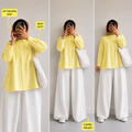 Lemon Button Down Shirt & White Flapper Trouser